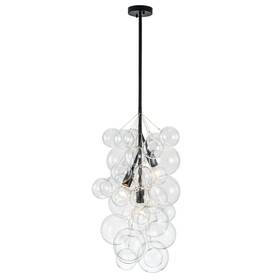 Tanyadecor 888270073333 Creative 3-light Cluster Clear Glass Bubble Chandelier For
