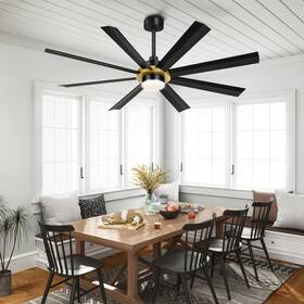 Taus 197839877252 72 Inch Large Ceiling Fan With Light And Remote Modern For Living Room