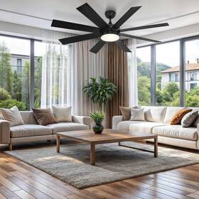 Beysh82an5 Taus Modern Ceiling Fan Light And Remote Control Led Chandelier Lamp 6 Speeds 60 Inch