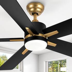 Beyshrn88e Taus 52ftft Smart Ceiling Fans With Light Remote And App Control Downrod Fanlight 5 Blade