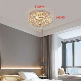 Hg-zqflx-3836 Tbvechi Hallway Bedroom Balcony High Quality Round Crystal Ceiling Light Hollow Design
