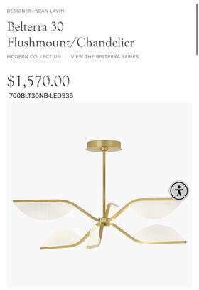 700blt30nb-led935 Tech Lighting Sean Lavin - Belterra 30 Flushmount/chandelier -visual Comfort And Co