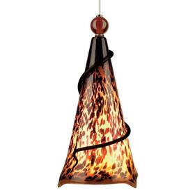 700fjmovtnz Tech Lighting Pair Of Mini Ovation Pendants Murano Glass With Iron Wrap