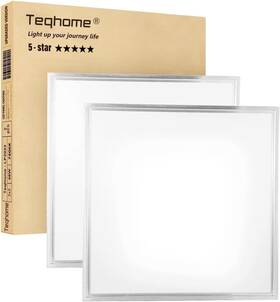 Teqhome 737547581364 Led Flat Panel Light 2x2 Ft White Drop Ceiling Office Lights 48w 150w Ind