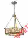 Th12420 Dale Tiffany New Pendant Hanging Light Sandfield Brown Beige Glass Nickel