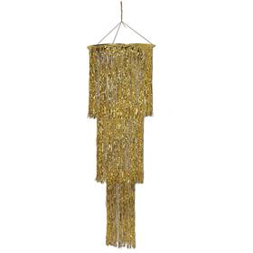 57510-gd The Beistle Company 4ft 3-tier Shimmer Chandelier Gold