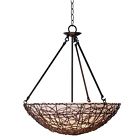 93303rat Thicket Home Pendant 3-light Kenroy Rattan