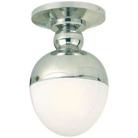 Tob4006pn-wg Thomas Obrien 756808977517 Oftbrien Clark Flush Mount Ceiling Light In Polished Nickel
