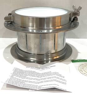 Tob2340pal-wg Thomas Obrien Oftbrien Knockout Polished Aluminum Flush Mount Ceiling Light Tested - Gc