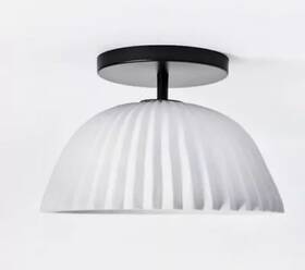 074060104 Threshold Designed With Studio Mcgee Scalloped Semi-flush Mount Ceiling Light