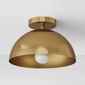 85310186 Threshold Valencia Flush Mount Ceiling Light Brass -