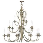 5179-01 Tier Light Caldwell Livex Brass Fixture Ceiling 18 Chandelier Antique 3