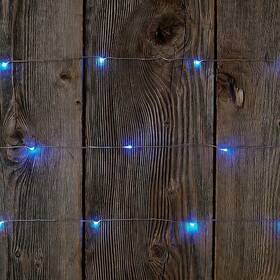 Tiny Lites 889299246159 Battery Operated Silver Wire Indoor Led Light String Blue 9.8-ft