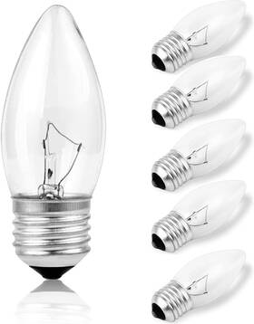 Tiqian01 Tiqian 313042369371 40w Incandescent Torpedo Tip Chandelier With Crystal Clear Light Bu