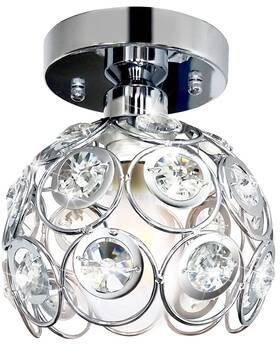 Tislyco 894531076698 Modern Semi Flush Mount Ceiling Light Fixture Mini Chandelier Crystal Ceil Inch