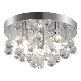 Tislyco 894702000583 Modern Round Crystal Chandelier Ceiling Light 3 Flush Mount Sma
