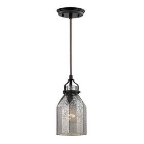 Tn-66305 Titan Lighting Mercury Glass Pendant 1-light 5.13 Inch X10.25 Oil Rubbed Bronze