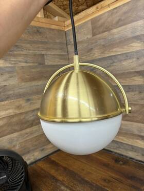 Spnb-1 Tkhouse Modern White Globe Glass Pendant Light Fixtures Brass Very Nice Looking