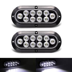4333019842 Tmh 6 Inch Oval White Led Trailer Tail Light Surface Mount 10 Waterproof Reve
