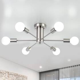 Tm-d0048s-6-us Tmmaysun Semi Flush Mount Ceiling Light Fixture 6 Lights Modern Sputnik Chandelier Hangin