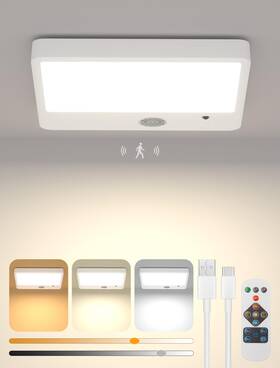 Clms01 Tnight Rechargeable Motion Sensor Ceiling Light Wireless Shower Lamp Led Battery