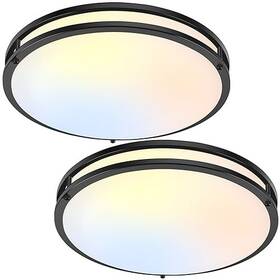 63242008-04 Tobusa 50w 5600lm Le Ceiling Lights Matte Black 16inch 2 Pack -