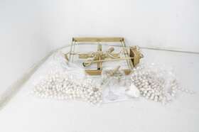 Ds-fec023-wood-us Tochic Beaded Chandelier Farmhouse Fixture Dining Living Room Wooden Beads