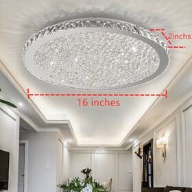 Tool1shooo 758589909589 Modern Crystal Led Ceiling Light Fixture Pendant Lamp Flush Mount Chandelier 30w