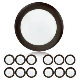 Cdr615b-t-b-4k-12 Topeler 12pack Bronze Surface Mount Led Ceiling Light 6 Inch Dimmable Downlight