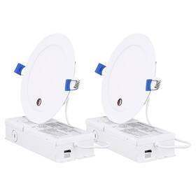 E-38327 Torchstar 2 Pack 6 Inch 5cct Led Recessed Light 90 Min Emergency Battery Backup Ul924