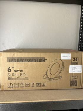 Jxldl6d-24p12w50 Torchstar 24-pack 6 Inch Dimmable Recessed Led Ceiling Light Ultra-thin 5000k Daylight