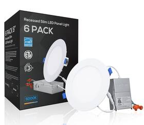 Jxldl6d-6p12w50 Torchstar 6 Inch Slim Led Recessed Lighting With Junction Box Cri90 Aluminum