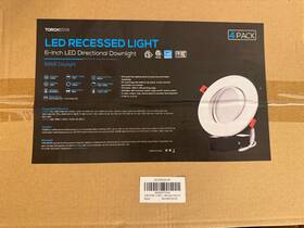 Xo1djdl-6d13wswht-xx Torchstar New 4 Pk - 13.5w 6 Inch Led Recessed Light Adjustable Downlight 2.6 H X7.2 D