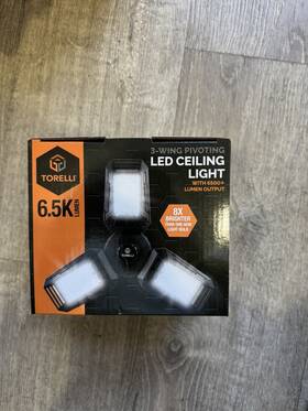 3-wing Torelli 039564150760 Pivoting Led Ceiling Light With 6500 Lumen Output And Screws Right In
