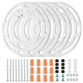 Tm-lfmb-4 Tovmey 4 Pack Universal Light Fixture Mounting Bracket Inch Diameter Ceiling Ligh