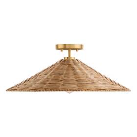 Tw68480nb Trade Winds Lighting 1-light Ceiling Light In Natural Brass