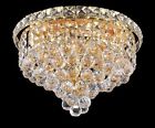 Tranquil12 - Crystal Chandelier Gold 4 Mount " Light Palace Flush