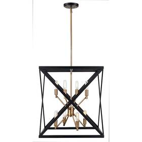 71058rob-ab Trans Globe Ackerman 8 Light Pendant Bronze/brass -