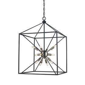 10809-bn Trans Globe Lighting 10809-bn/bk Donovan Pendant Brushed Nickel And Black