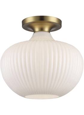 Trans Globe Lighting 16180-ag Aristo Semi-flush Mount Antique Gold