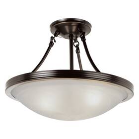 Pl-6210 Trans Globe Lighting Rob 3-light Flush-mount - Rubbed Oil Bronze