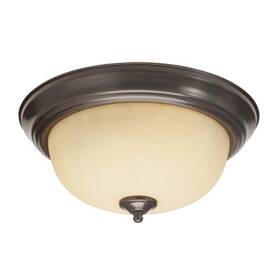 13513-rob Transglobe Lighting Stewart 13 Inch Rubbed Oil Bronze Frosted Glass Flushmount New