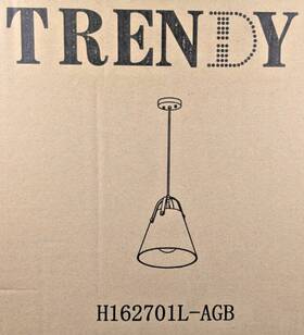 H162701l-agb Trendy Karin Style 1-light Pendant Aged Brass And Clear Glass
