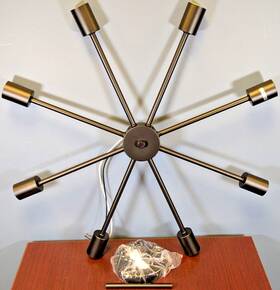 Trd-117-bkbk Trendy Lighting 8-light Inch Sputnik Black Chandelier Fixture 24 W 10 H 120v E26