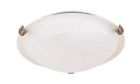 178517 Tri Light 12 Mount - 1 Clip Alabaster Flush Glass Id .