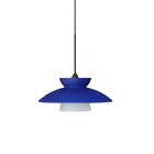 1xc-271823-br Trilo Blue Matte Besa Pendant 7 1xc-271823
