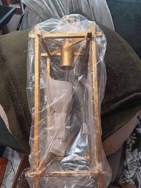 4500p12-cb Troy Lighting Huk 1 Light Gold Leaf Pendant Ceiling