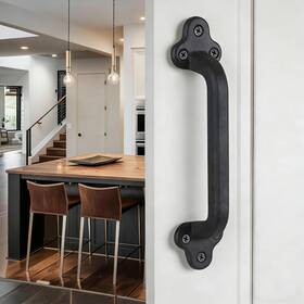 Tsmimts 692090518642 9 Inch Barn Door Handle Heavy Duty Rustic Pull Diy Sliding Gate Matte Black