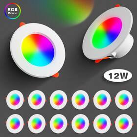 9050528wh Tsuinz 1-4pcs 4-inch Smart Led Recessed Lights - Rgbcw Color Changing Ceiling Indoor