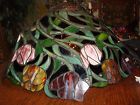 13191 Tulip Glass Lamp Hanging - Pattern Spiral Stained Nib Meyda Tiffany